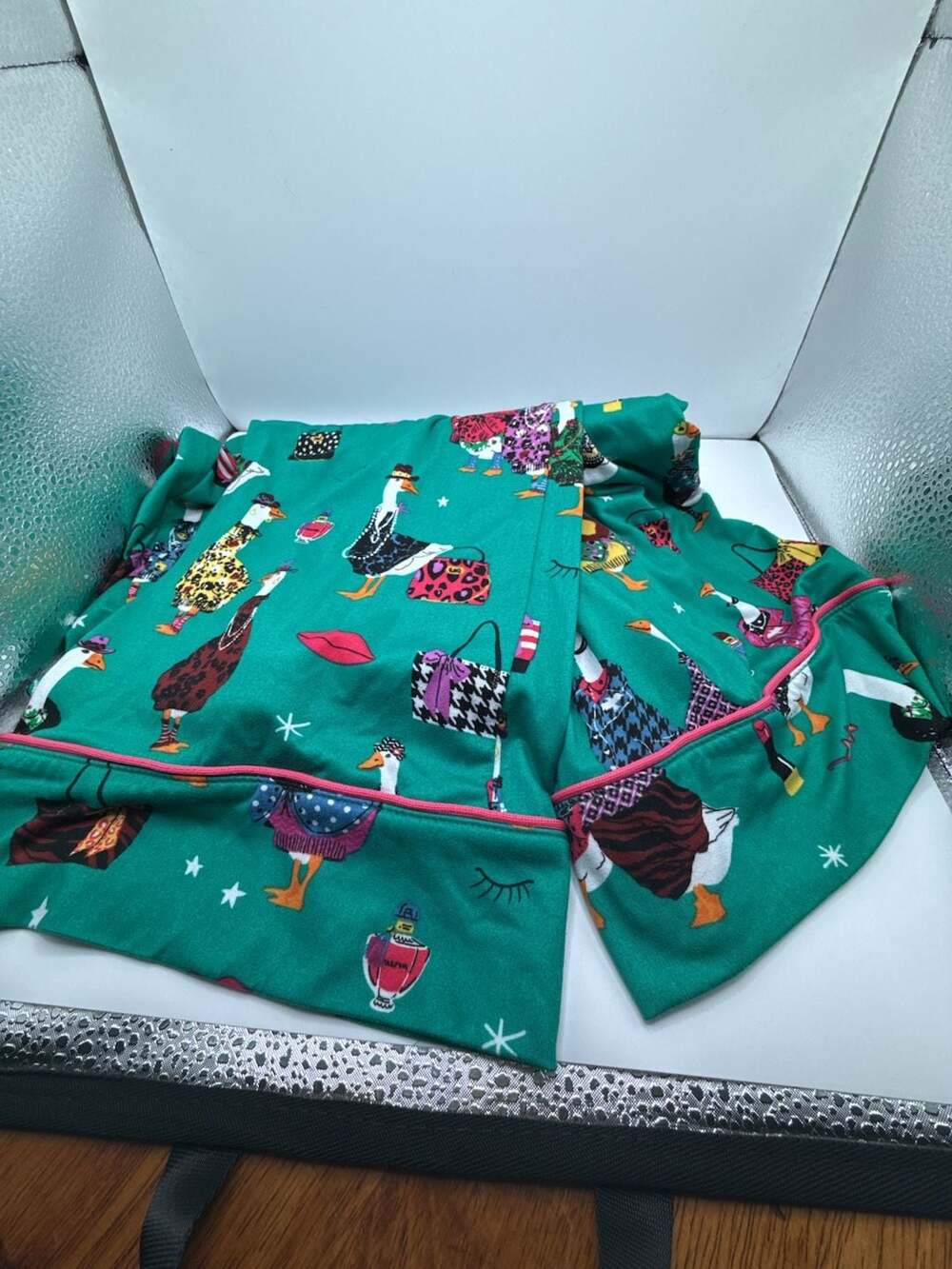 Beauty Sleep Social Goose Print Pajama Set Size S - Picture 5 of 7